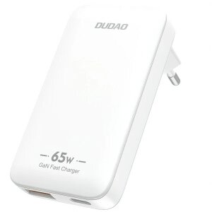 Incarcator Retea Dudao A65Q Travel, 65W, 3.25A, 1 x USB-A - 1 x USB-C, Alb 