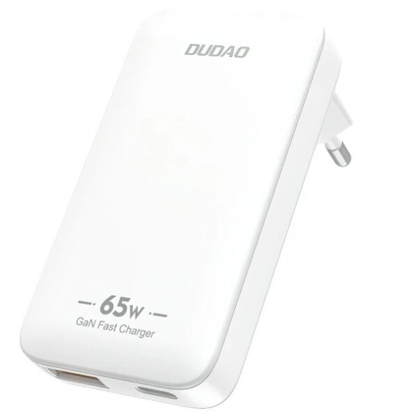Incarcator Retea Dudao A65Q Travel, 65W, 3.25A, 1 x USB-A - 1 x USB-C, Alb 