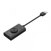 Placa de sunet USB Orico SC2, 3 x Jack 3.5mm, Negru 