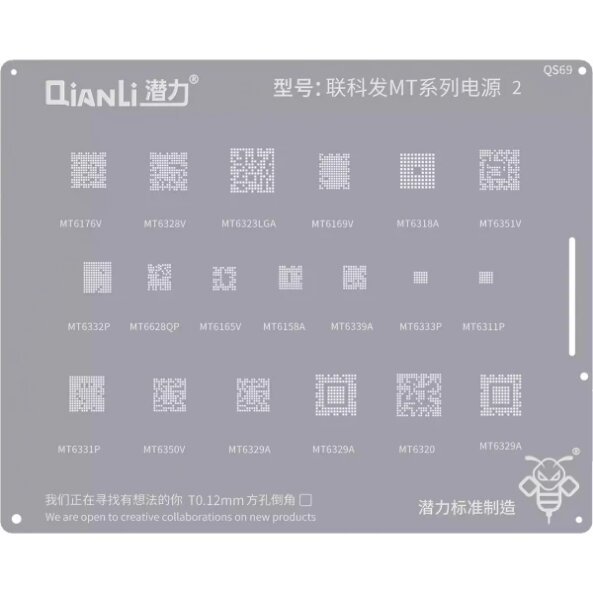 Sita BGA QIANLI QS69 pentru seria MTK MT 2