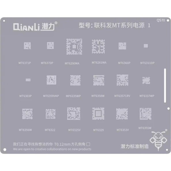 Sita BGA QIANLI QS70 penru seria MTK MT 1 