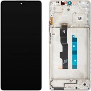 Display cu Touchscreen Xiaomi Redmi Note 13 5G, cu Rama, Alb (Arctic White), Service Pack 5600040N1700 