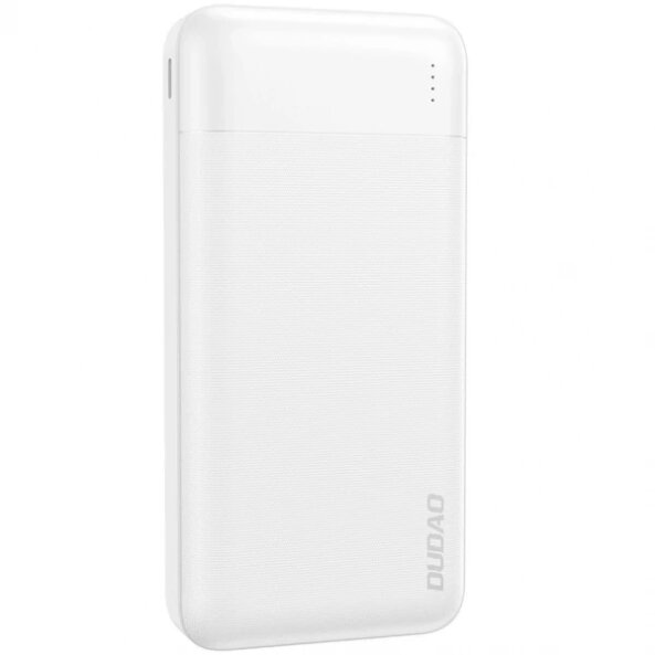 Baterie Externa Dudao K18-1W, 10000mAh, 10W, 2 x USB-A, Alba 