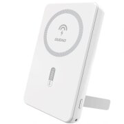 Baterie Externa Wireless Dudao K14S+, 10000mAh, 22.5W, QC + PD + FQI, 1 x QI - 1 x USB-A - 1 x USB-C, Alba