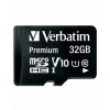 Card Memorie microSDHC Verbatim, 32Gb, Clasa 10 / UHS-1 U1, Cu Adaptor 