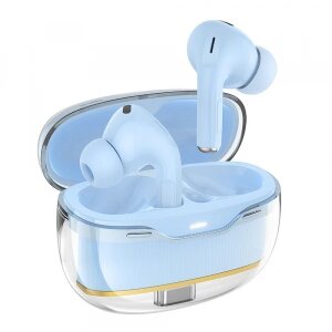 Handsfree Bluetooth HOCO EW54, TWS, Albastru 