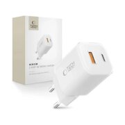 Incarcator Retea Tech-Protect NCM33W, 33W, 3A, 1 x USB-A - 1 x USB-C, Alb 