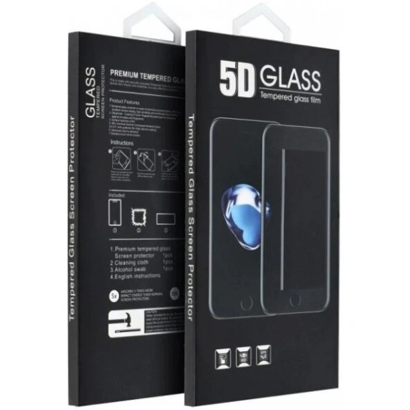 Folie de protectie Ecran OEM pentru Xiaomi Redmi Note 8 Pro, Sticla Securizata, Full Glue, 5D, Neagra 