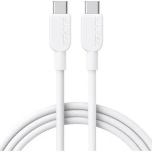 Cablu Date si Incarcare USB-C - USB-C Anker 310, 240W, 0.9m, Alb A81D5H21 