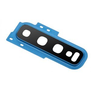 Geam Camera Spate Samsung Galaxy S10+ G975, cu Rama, Albastru (Prism Blue)