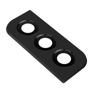 Geam Camera Spate Samsung Galaxy S22+ 5G S906 / S22 5G S901, cu Rama, Negru