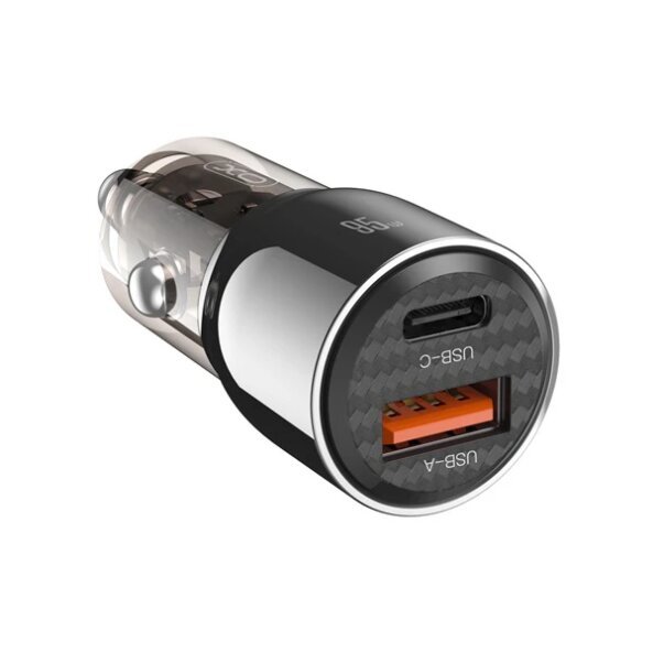 Incarcator Auto XO Design CC58, 95W, 3.25A, 1 x USB-A - 1 x USB-C, Negru