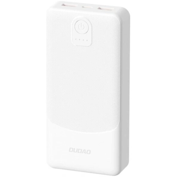 Baterie Externa Dudao K10, 10000mAh, 12W, 2 x USB-A, Alba 