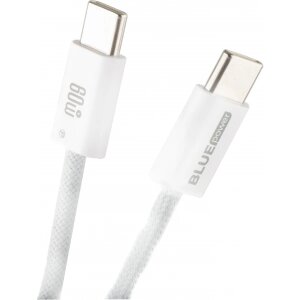 Cablu Date si Incarcare USB-C - USB-C Blue Power NB-Q273, 60W, 1m, Alb 