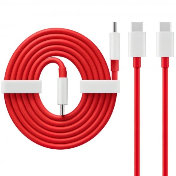 Cablu Date si Incarcare USB-C - USB-C OnePlus DL149, 65W, 1m, Rosu, Swap 