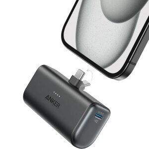 Baterie Externa Anker Nano, 5000mAh, 22.5W, PD, 2 x USB-C, Neagra A1653H11 