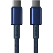 Cablu Date si Incarcare USB-C - USB-C Baseus Tungsten Gold, 100W, 2m, Bleumarin P10319800321-04