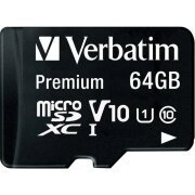 Card Memorie microSDXC Verbatim, 64Gb, Clasa 10 / UHS-1 U1, Cu Adaptor 