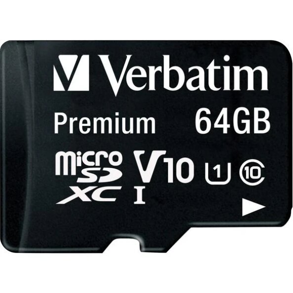 Card Memorie microSDXC Verbatim, 64Gb, Clasa 10 / UHS-1 U1, Cu Adaptor 
