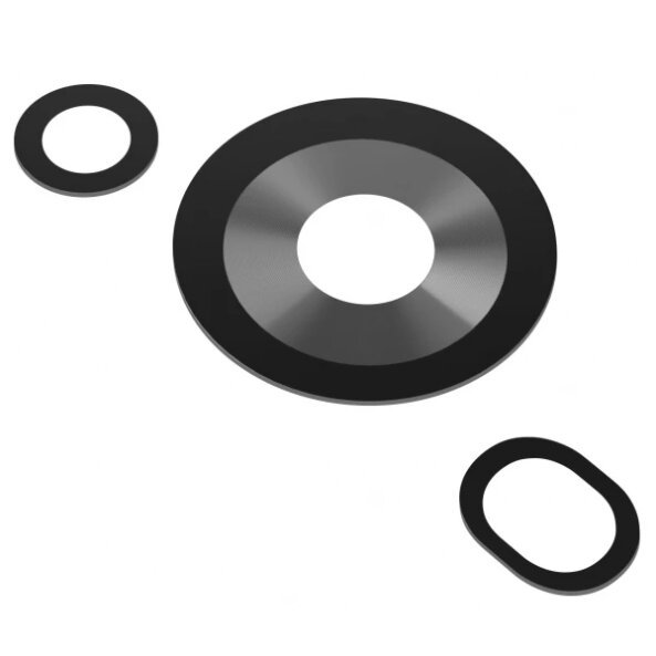 Geam Camera Spate Huawei P60 Pro, Wide + UltraWide + Telephoto, Negru 