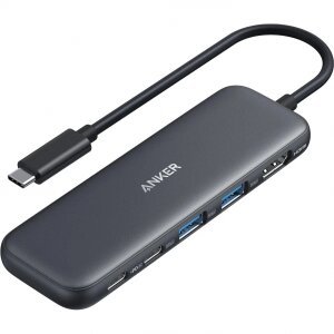 Hub USB-C Anker 332, 2 x USB-A - 2 x USB-C - 1 x HDMI, Gri A8355H11 