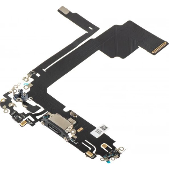Banda cu Conector Incarcare - Microfon Apple iPhone 15 Pro Max, Negru 