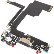 Banda cu Conector Incarcare - Microfon Apple iPhone 15 Pro, Negru 