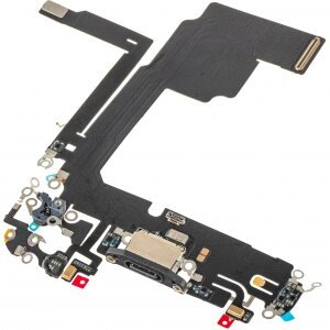 Banda cu Conector Incarcare - Microfon Apple iPhone 15 Pro, Negru 