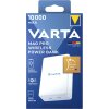 Baterie Externa Wireless Varta Mag Pro, 10000mAh, 20W, 1 x QI - 2 x USB-C, Alba 