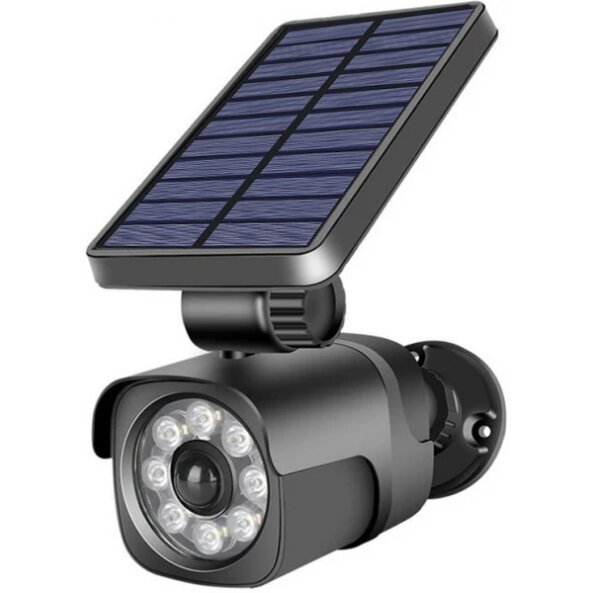 Camera Falsa de Supraveghere Solara Forever Sunari FLS-25, 8Led, 6000K, IP65, Exterior, Neagra