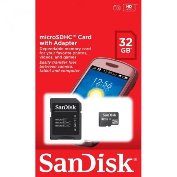 Card memorie SanDisk Ultra MicroSDHC 32GB Clasa 4 Blister