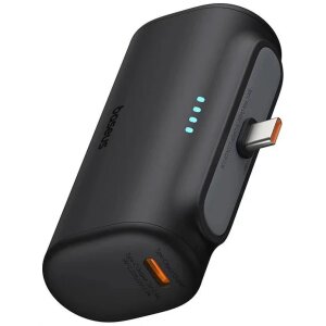 Baterie Externa Baseus Compact, 5000mAh, 20W, PD + FQI, 2 x USB-C, Neagra P10068306113-00