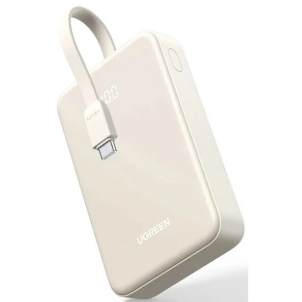 Baterie Externa UGREEN PB521, 20000mAh, 30W, QC + PD, 1 x USB-A - 2 x USB-C, Alba 