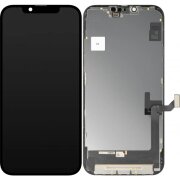 Display cu Touchscreen GX pentru Apple iPhone 14 Plus, cu Rama, Versiune OLED IC Movable, Negru 