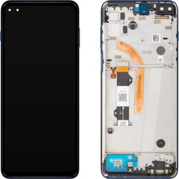Display cu Touchscreen Motorola Moto G 5G Plus, cu Rama, Albastru (Azury Blue), Service Pack 5D68C17494