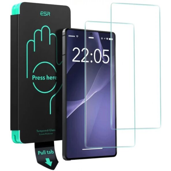 Folie de protectie Ecran ESR pentru Samsung Galaxy S25 Ultra S938, Sticla Securizata, Full Glue, Set 2 bucati