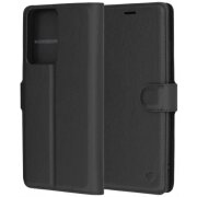 Husa pentru Motorola Moto G85, Techsuit, Leather Folio, Neagra 