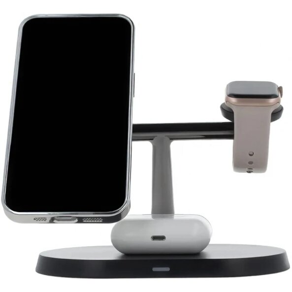 Incarcator Retea Wireless MaXlife MXWC-03 3in1, 15W, 1.67A, Negru 