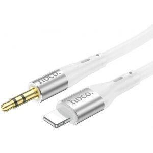 Cablu Audio 3.5mm - Lightning HOCO UPA22, 1m, Alb 