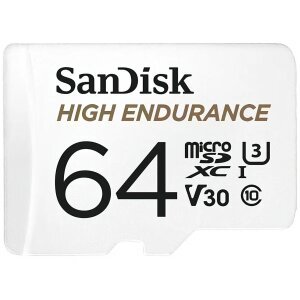 Card Memorie microSDXC SanDisk High Endurance, 64Gb, Clasa 10 / UHS-1 U3, Cu Adaptor SDSQQNR-064G-GN6IA 