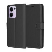 Husa pentru Oppo Reno13 FS 5G / Reno13 F 4G / Reno13 F, Techsuit, Leather Folio, Neagra 