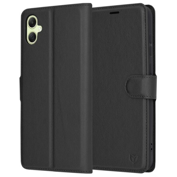 Husa pentru Samsung Galaxy A05 A055, Techsuit, Leather Folio, Neagra 