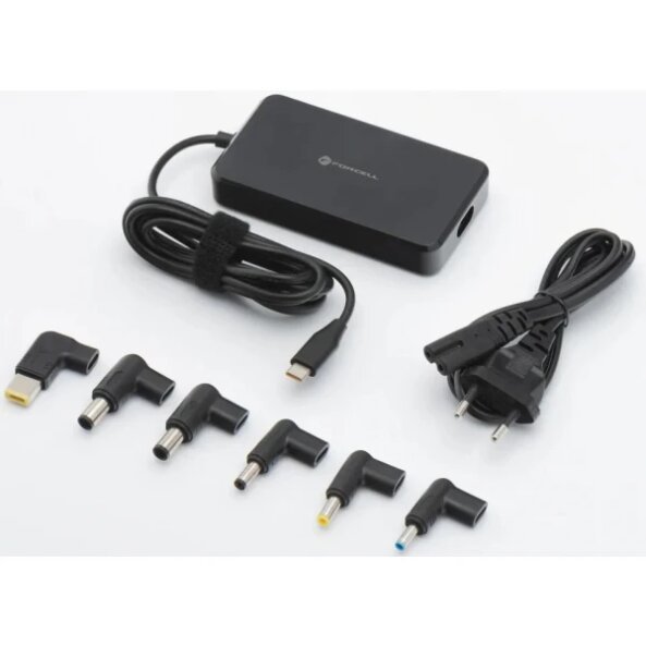 Incarcator Forcell F-Energy E856 pentru Laptop, 65W, Negru 