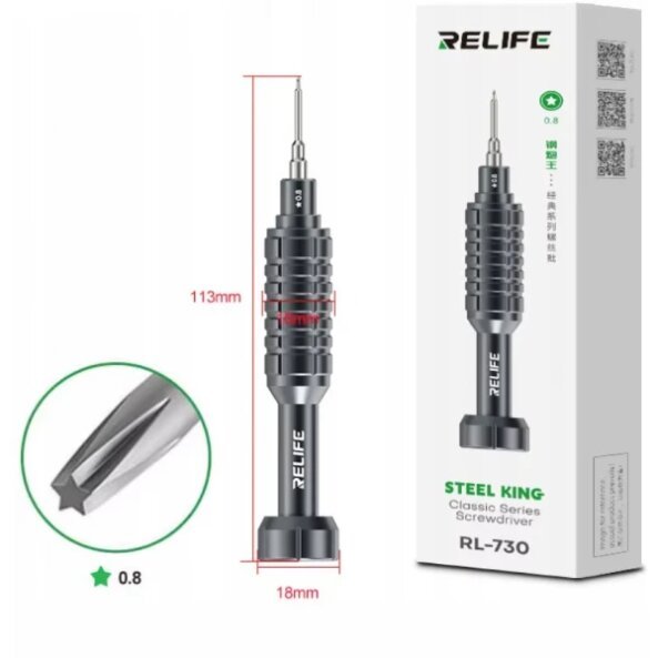 Surubelnita Relife RL-730, Pentalobe 0.8mm 