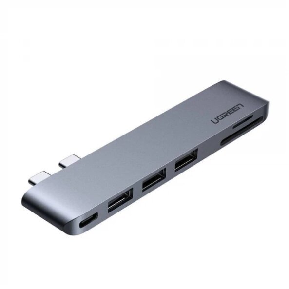 Hub USB-C UGREEN CM251 pentru MacBook Pro / Air, 3 x USB-A 3.0 - 1 x USB-C - 1 x SD - 1 x microSD, Gri