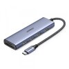 Hub USB-C UGREEN CM511, 3 x USB-A 3.0 - 1 x HDMI - 1 x SD - 1 x microSD, Gri