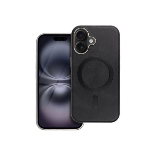 Husa MagSafe pentru Apple iPhone 15, OEM, Gentleman Mag, Neagra 