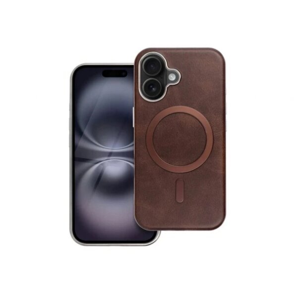 Husa MagSafe pentru Apple iPhone 16 Pro, OEM, Gentleman Mag, Maro 