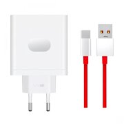 Incarcator Retea Cu Cablu USB-C OnePlus SuperVOOC, 100W, 1 x USB-A, Alb 5461100521