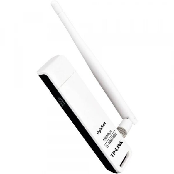 Adaptor Wireless TP-LINK TL-WN722N, 2.4 GHz, 150Mbps, Alb 